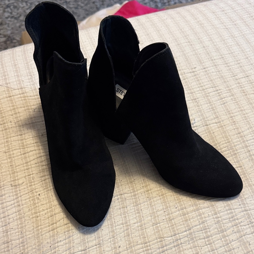 Steve Madden Black Ankle Booties